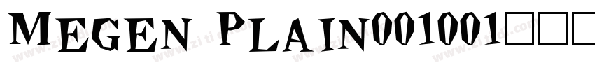 Megen Plain001001字体转换